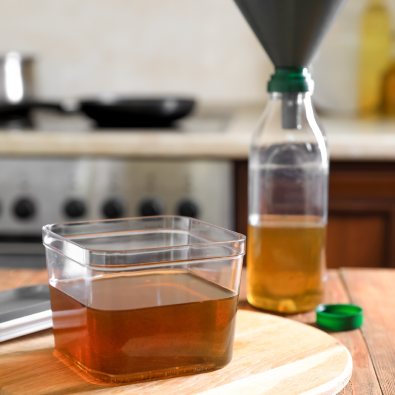 Proper disposal of used cooking oil